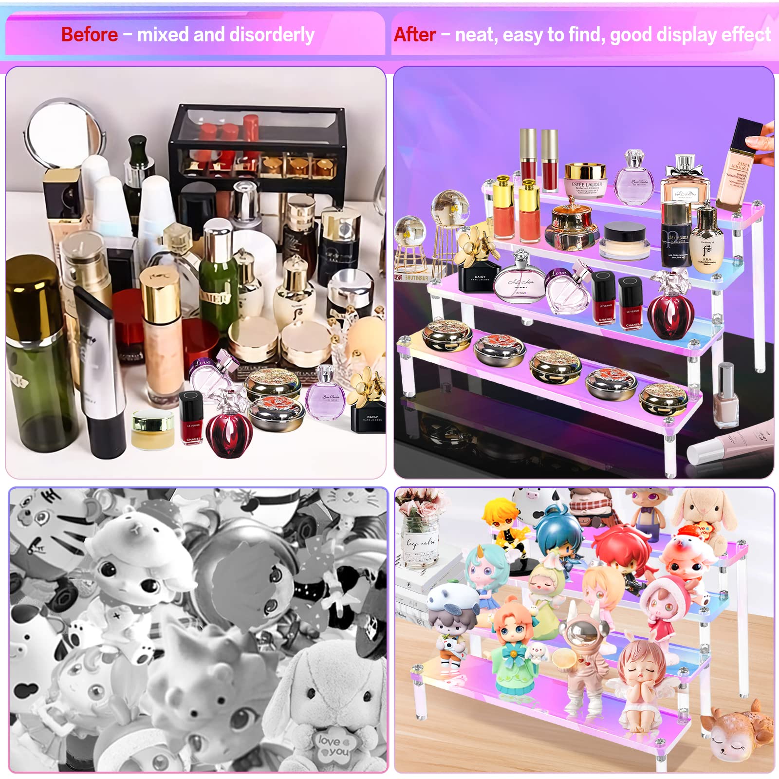 1-5 الطبقة قزحي الألوان الاكري - مراجعة Perfume Fragrance Holder وسعره