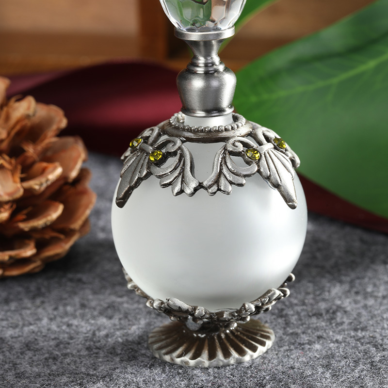 زجاجة عطر زجاجية معدنية فضية ع - مراجعة Perfume Fragrance Holder وسعره