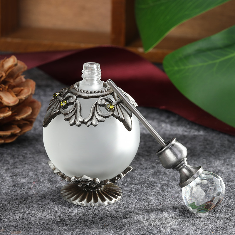 زجاجة عطر زجاجية معدنية فضية ع - مراجعة Perfume Fragrance Holder وسعره
