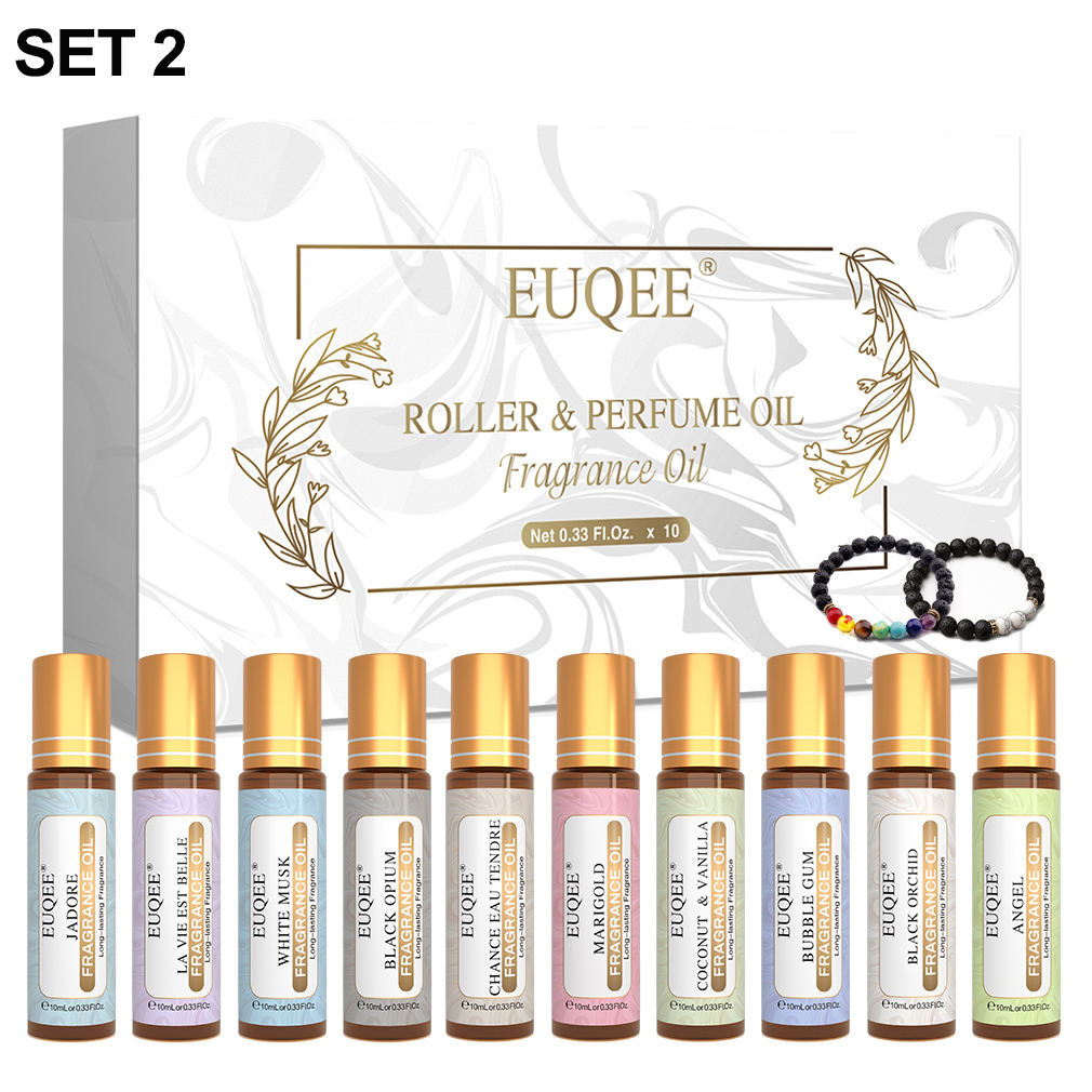 EUQEE 10 قطعة مجموعة الزيوت ال - مراجعة Musk White Oil وسعره