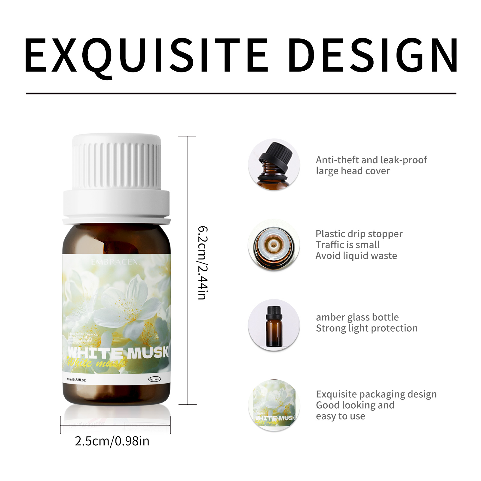 زيت المسك الأبيض 10 مل، زيت إك - مراجعة Musk White Oil وسعره